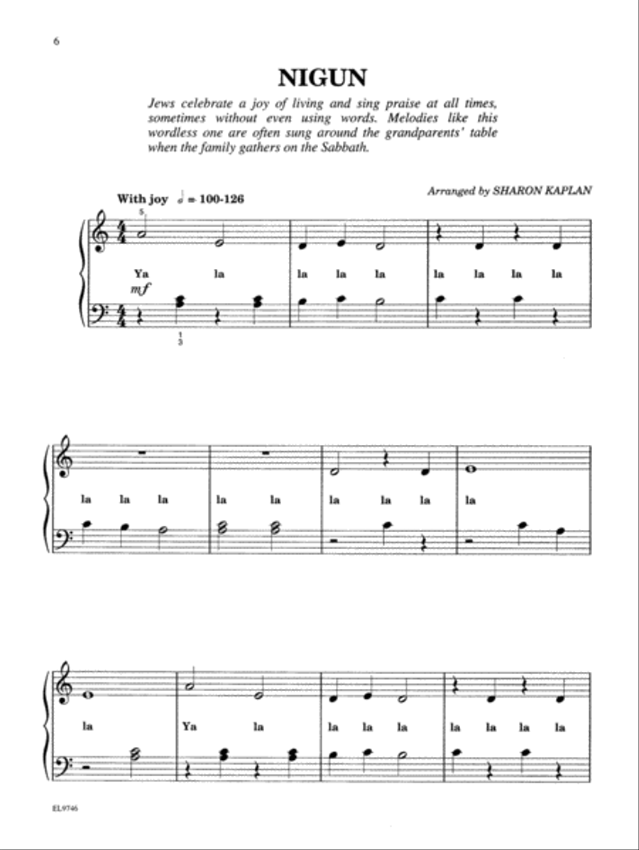 Jewish Songs for Children Easy Piano scores gallery preview page 3