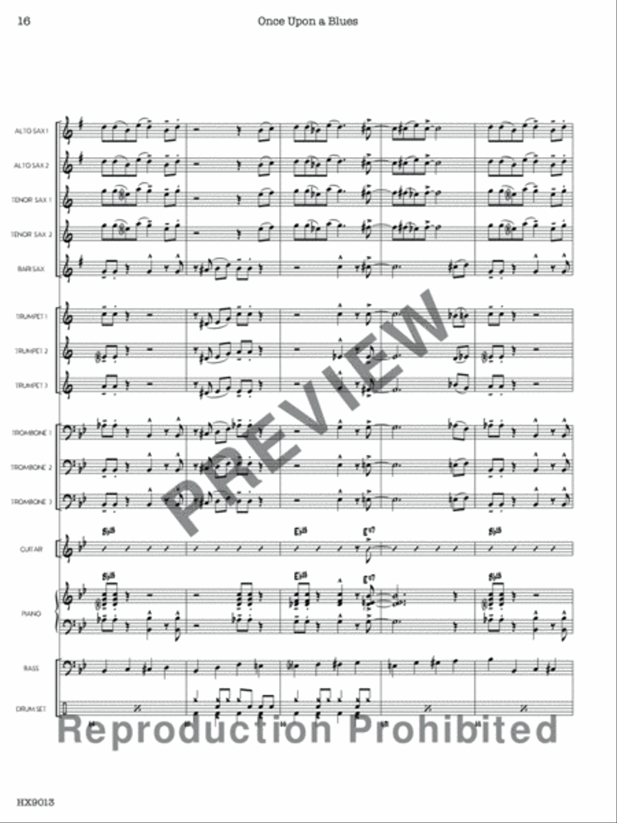 Once Upon a Blues Jazz Ensemble scores gallery preview page 17