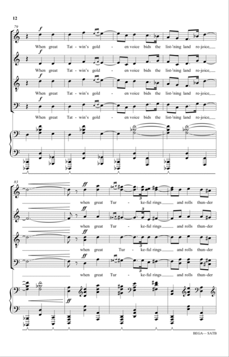 Bega Bega 4-Part scores gallery preview page 12
