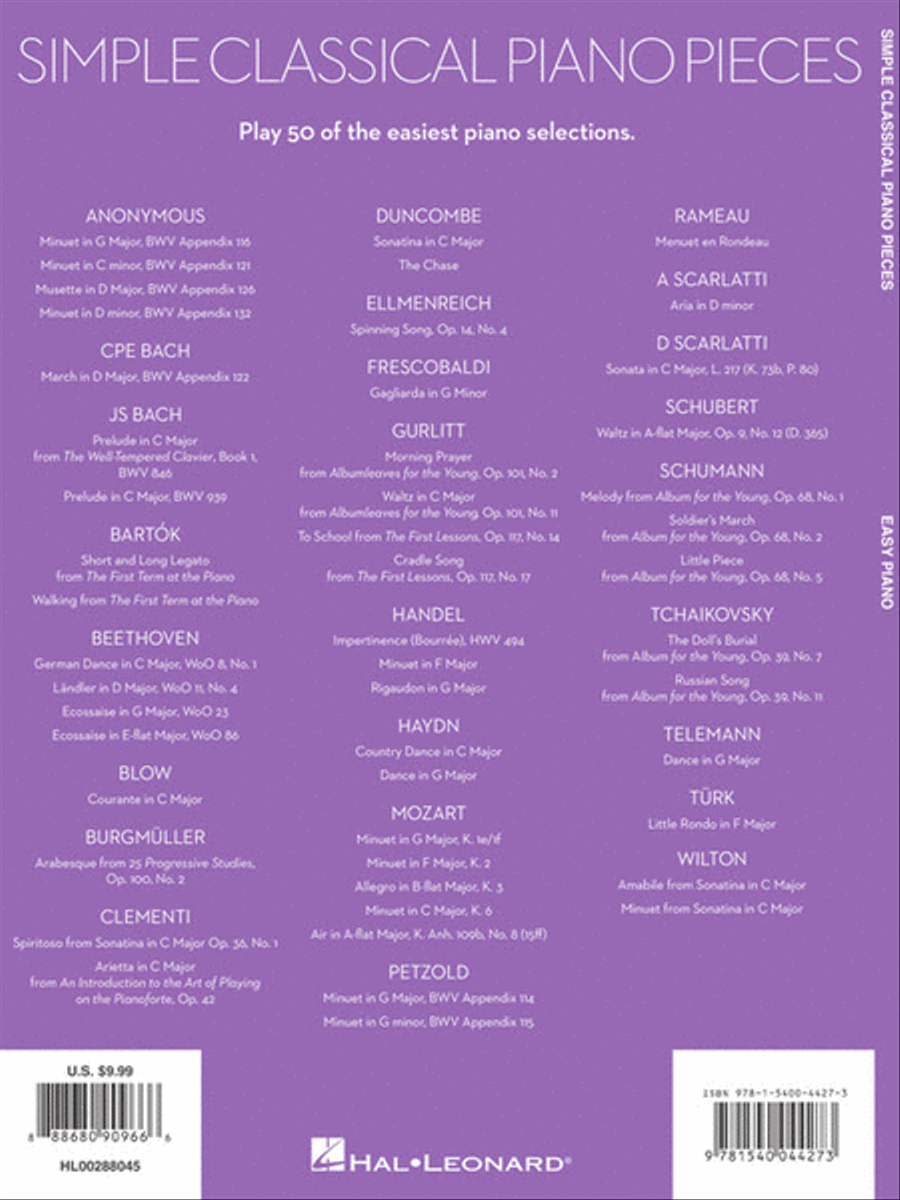Simple Classical Piano Pieces Easy Piano scores gallery preview page 10