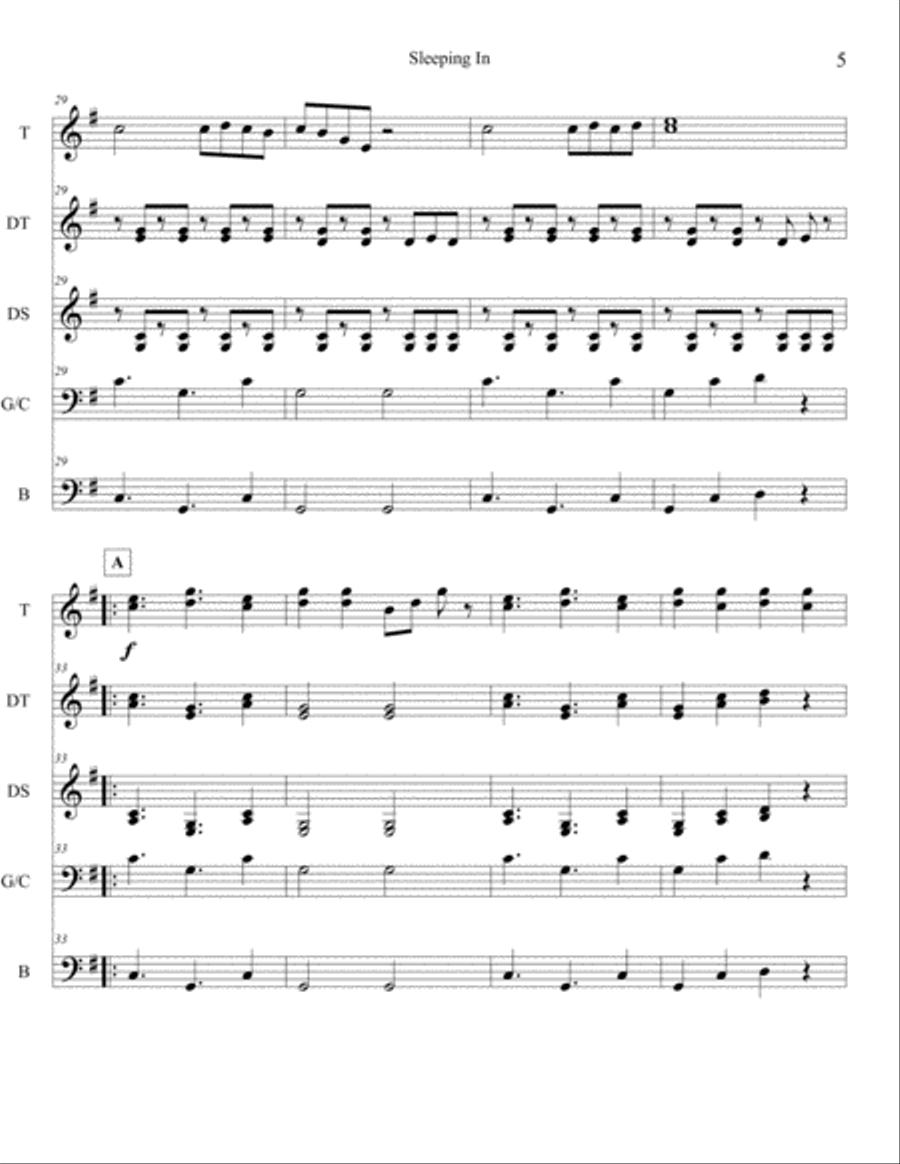 Sleeping In Percussion Ensemble scores gallery preview page 5