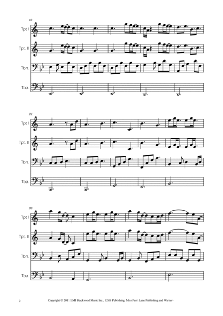 A Thousand Years A Thousand Years Brass Quartet scores gallery preview page 2