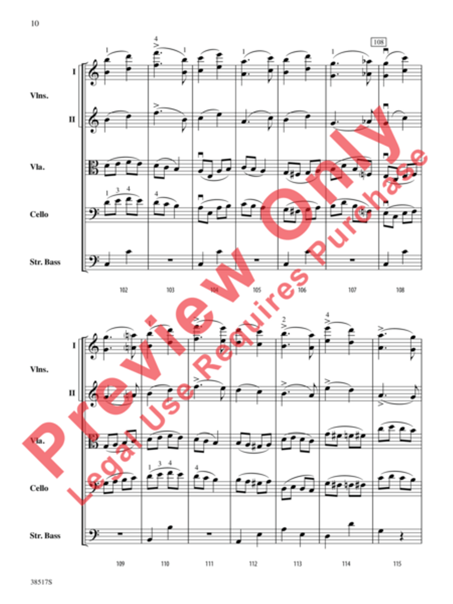 Serenade for Strings String Orchestra scores gallery preview page 17