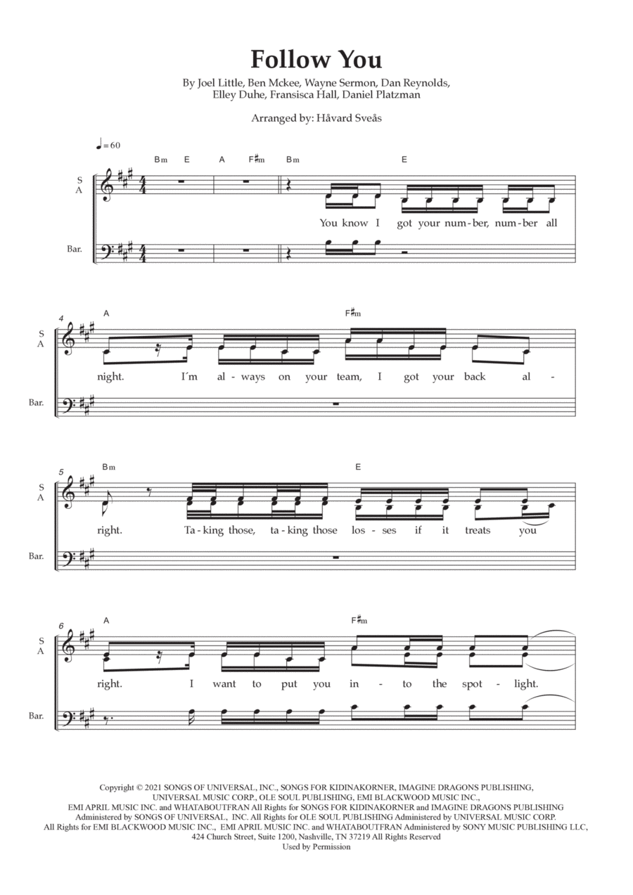 Follow You 3-Part scores gallery preview page 1