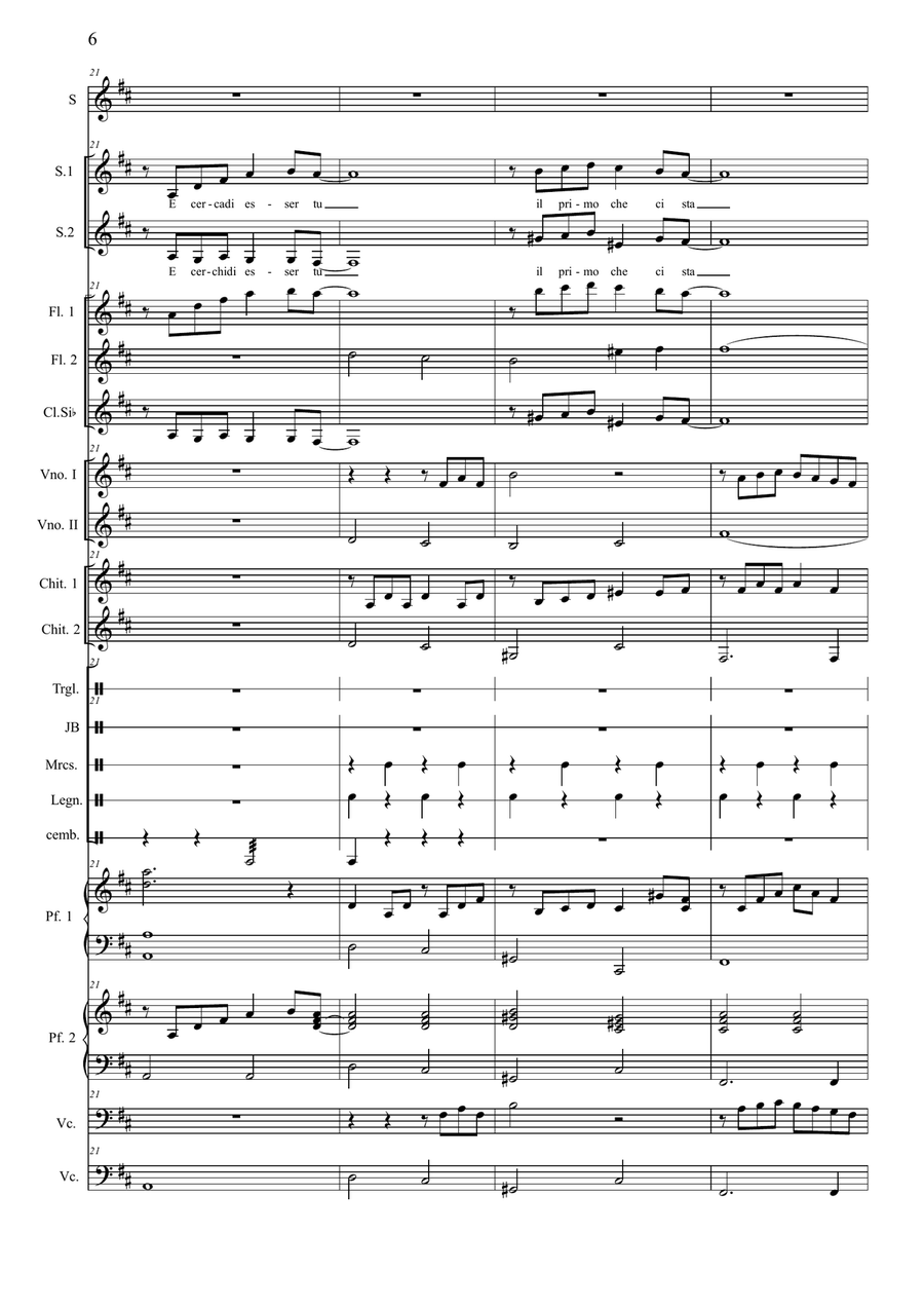 Se La Gente Usasse Il Cuore Unison Choir scores gallery preview page 6