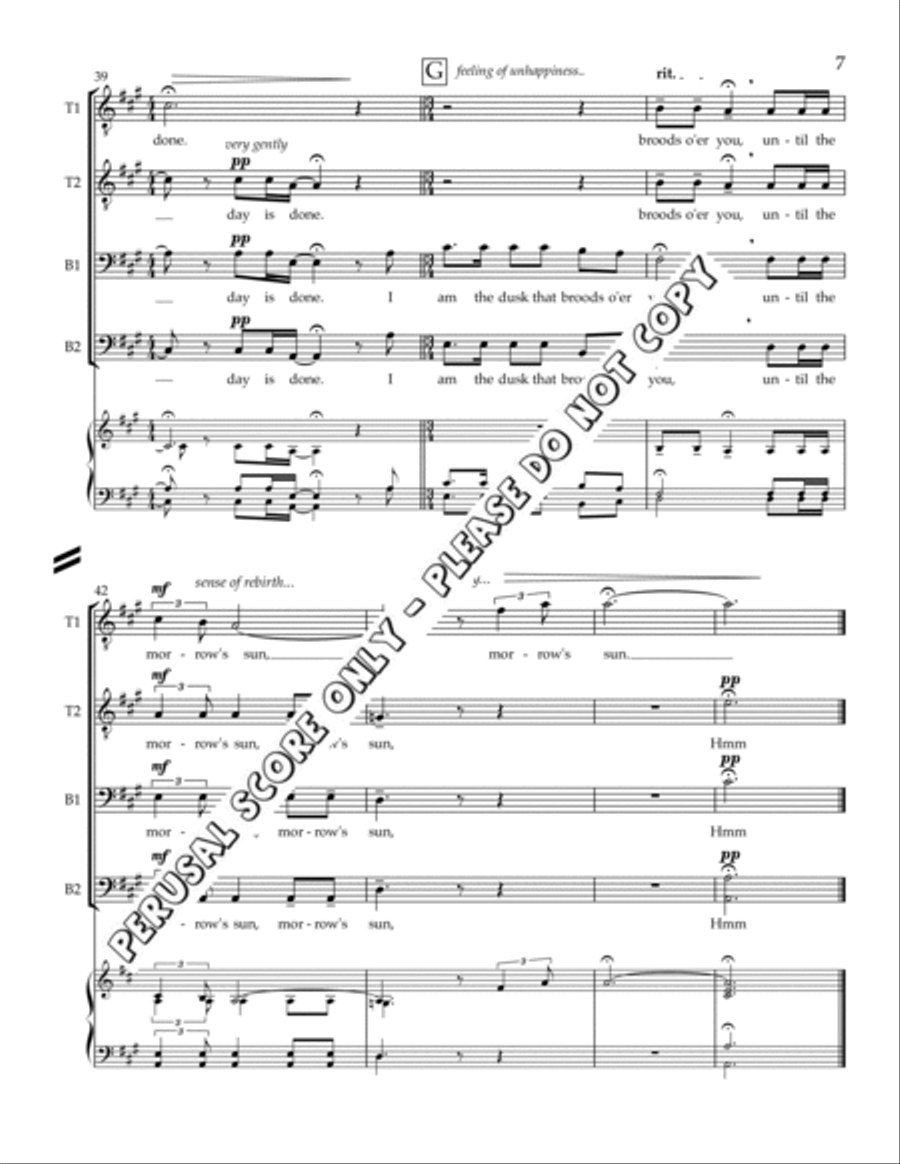 O Little Rose, O Dark Rose TTBB scores gallery preview page 7