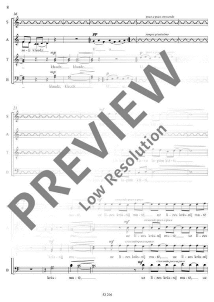 Māte saule Māte saule SSAATTBB scores gallery preview page 9