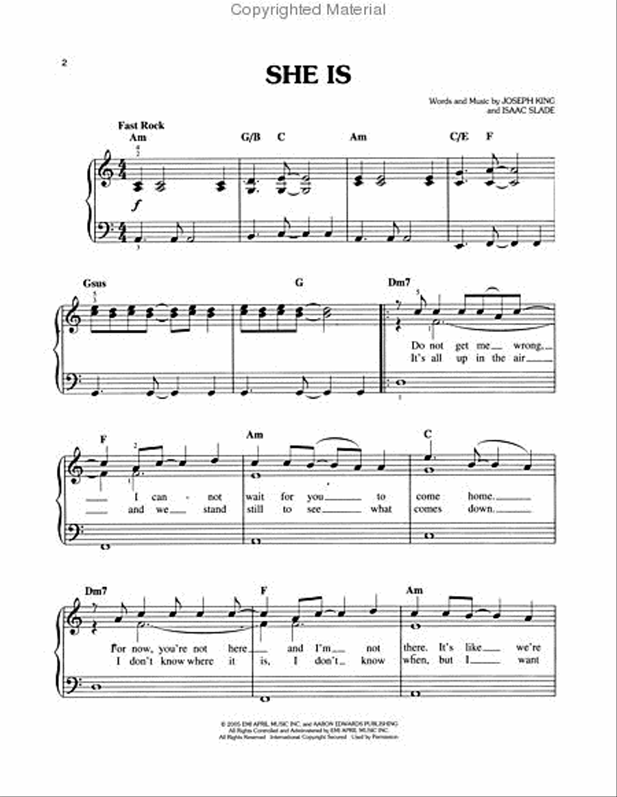 The Fray - How to Save a Life Easy Piano scores gallery preview page 2