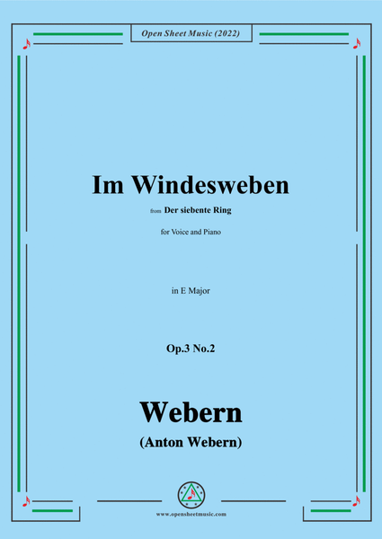 Webern-Im Windesweben,Op.3 No.2,in E Major image number null