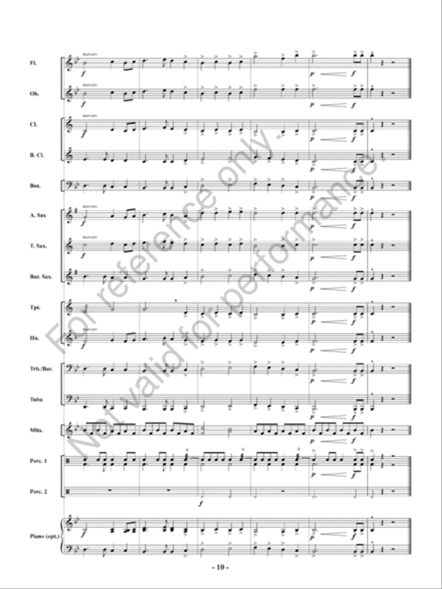 Trumpet Voluntary Concert Band scores gallery preview page 11