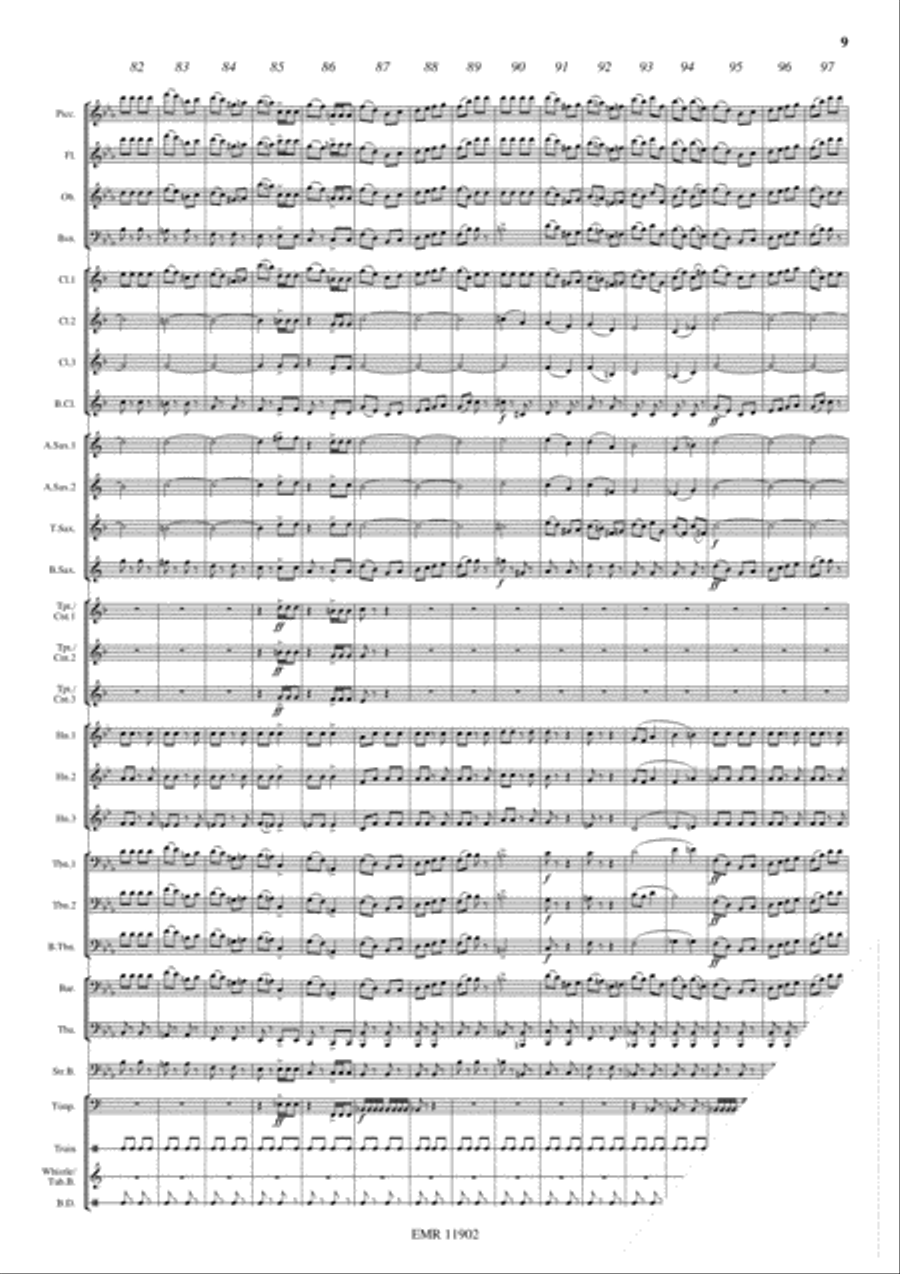 Copenhagen Steam Railway Galop Concert Band scores gallery preview page 10