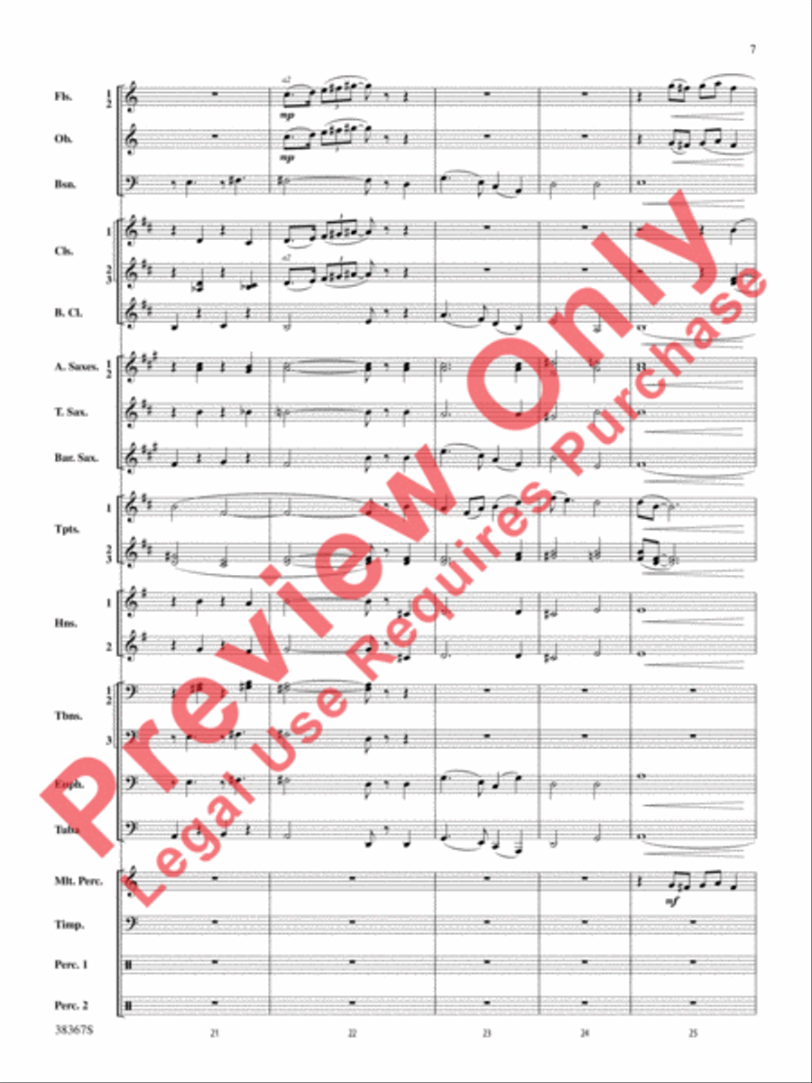 Highlights from Porgy and Bess Concert Band scores gallery preview page 8