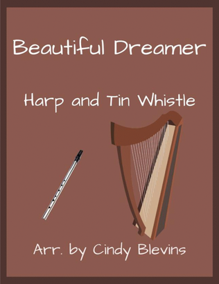 Beautiful Dreamer, Harp and Tin Whistle (D)