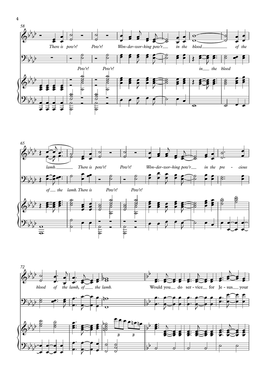 Wonder-Working Power 4-Part scores gallery preview page 4