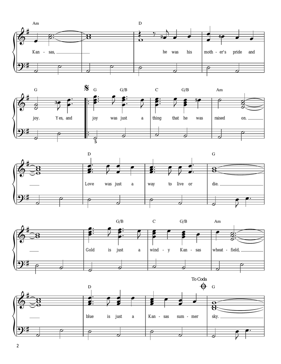 Matthew Matthew Easy Piano scores gallery preview page 2