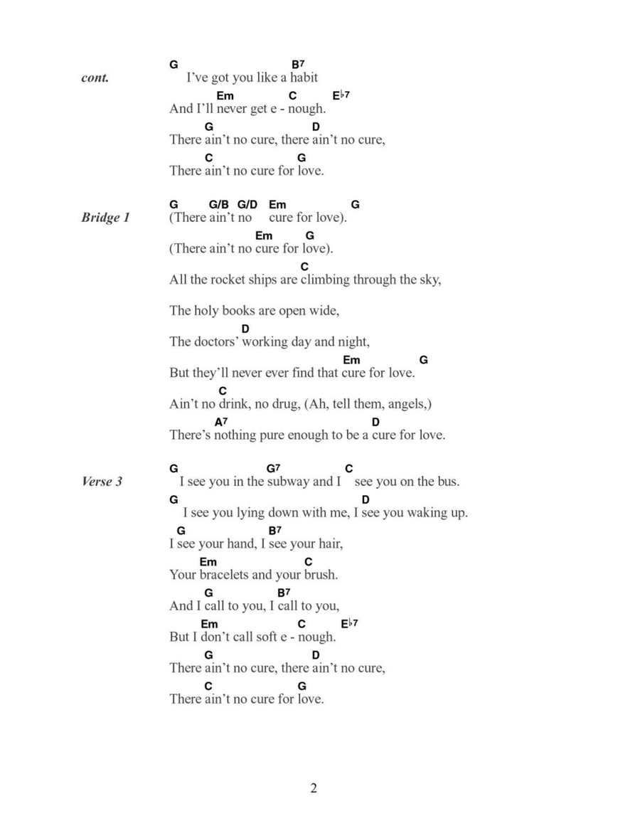 Ain't No Cure For Love Acoustic Guitar scores gallery preview page 2