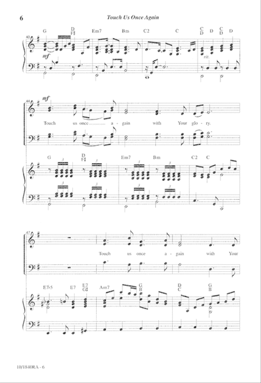 Touch Us Once Again 4-Part scores gallery preview page 6