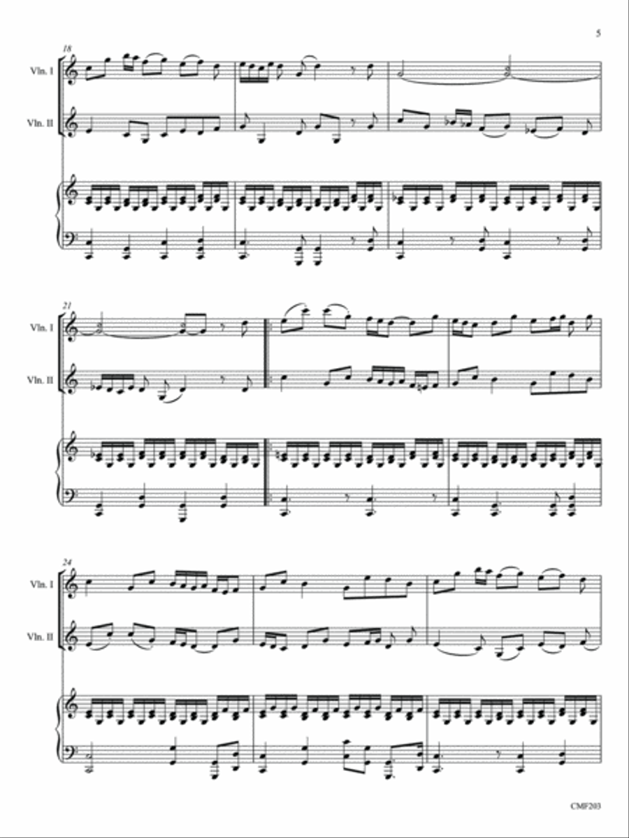 Five Serenades Violin scores gallery preview page 5