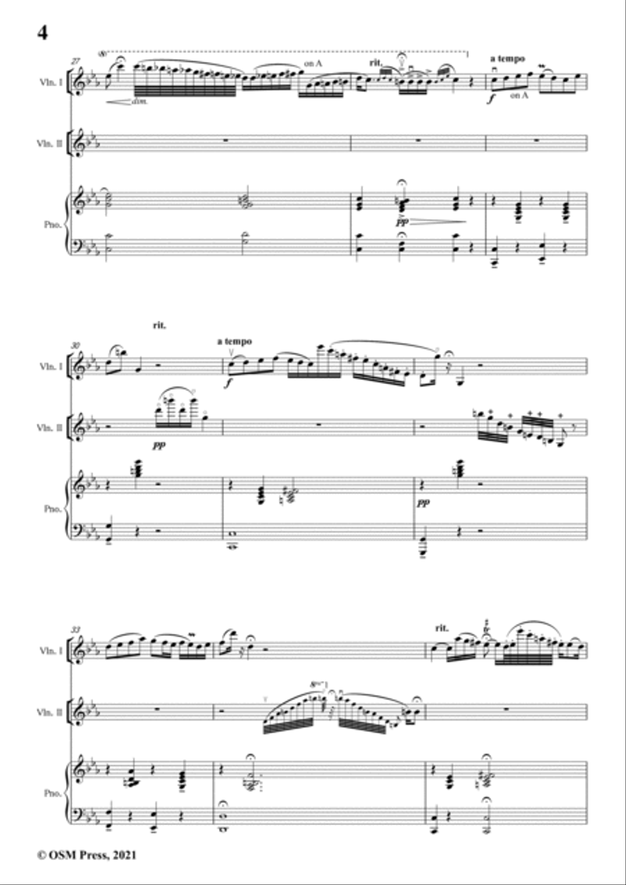 Sarasate-Zigeunerweisen(Gypsy Airs),Op.20,for 2 Violins Piano Violin Solo scores gallery preview page 6