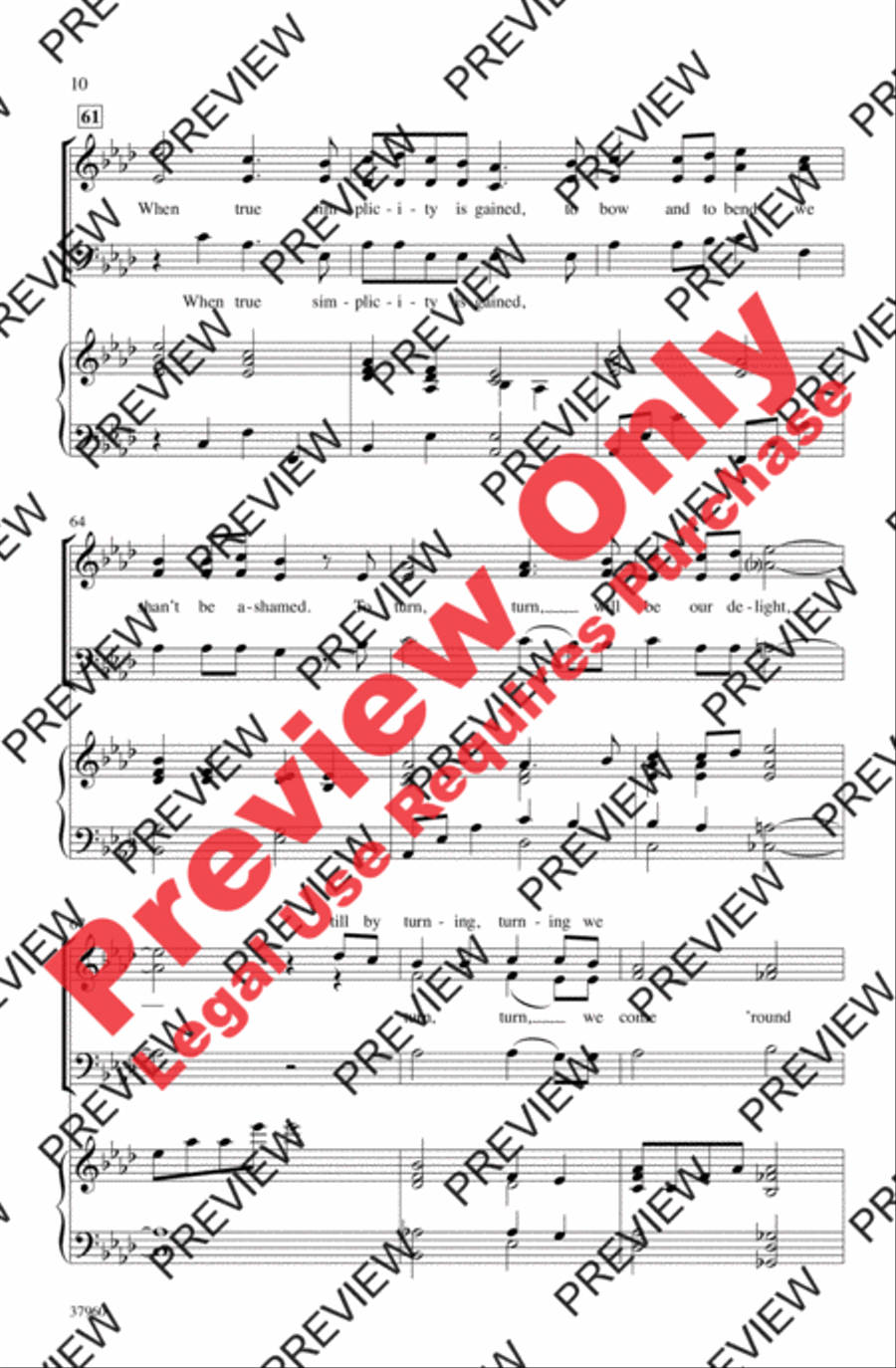 Simple Gifts 3-Part scores gallery preview page 9
