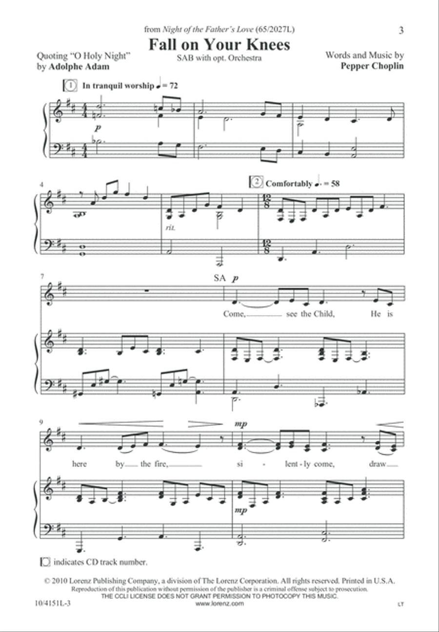 Fall on Your Knees Fall on Your Knees 3-Part scores gallery preview page 3