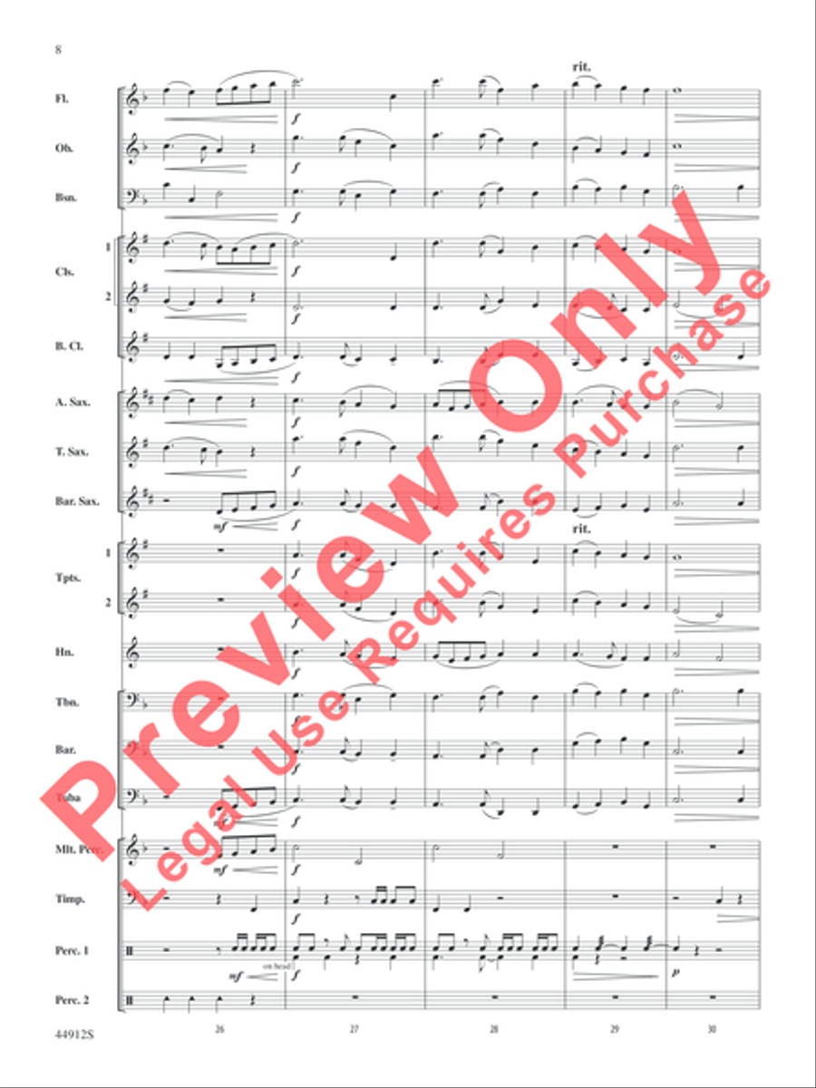A Yuletide Holiday Concert Band scores gallery preview page 9