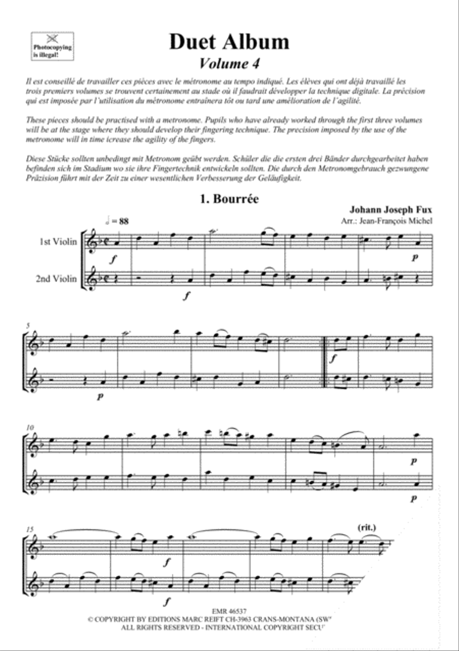 Duet Album Vol. 4 Violin scores gallery preview page 3