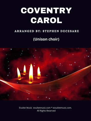 Book cover for Coventry Carol (Unison choir)