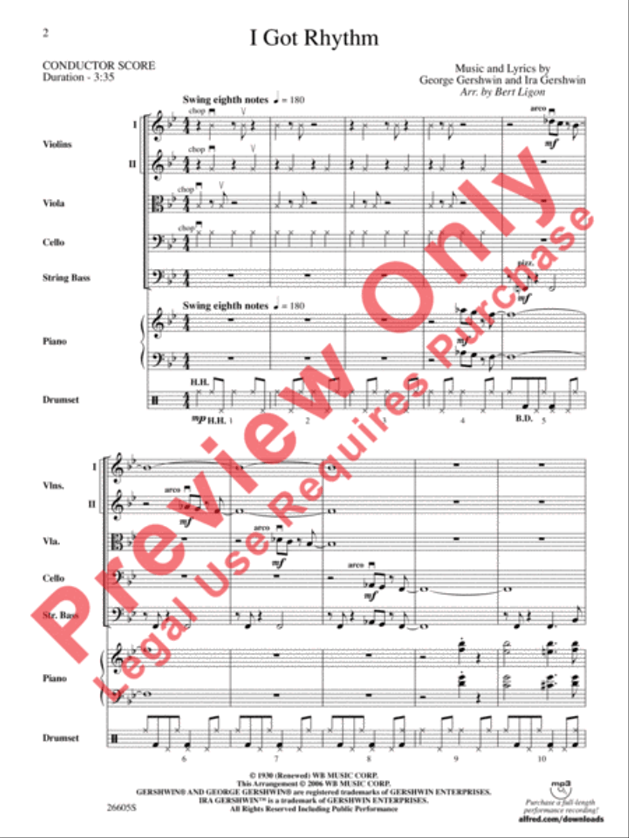 I Got Rhythm String Orchestra scores gallery preview page 3