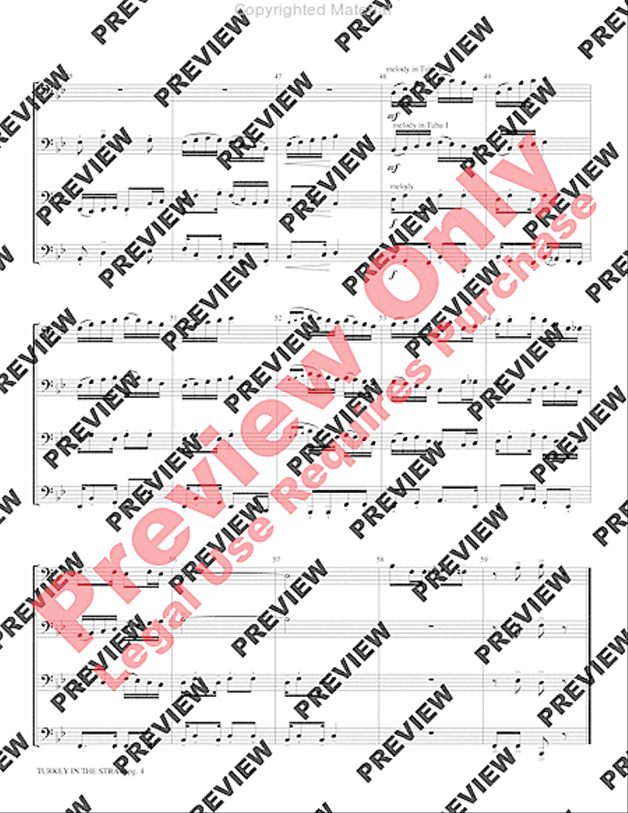 Turkey in the Straw Brass Ensemble scores gallery preview page 6