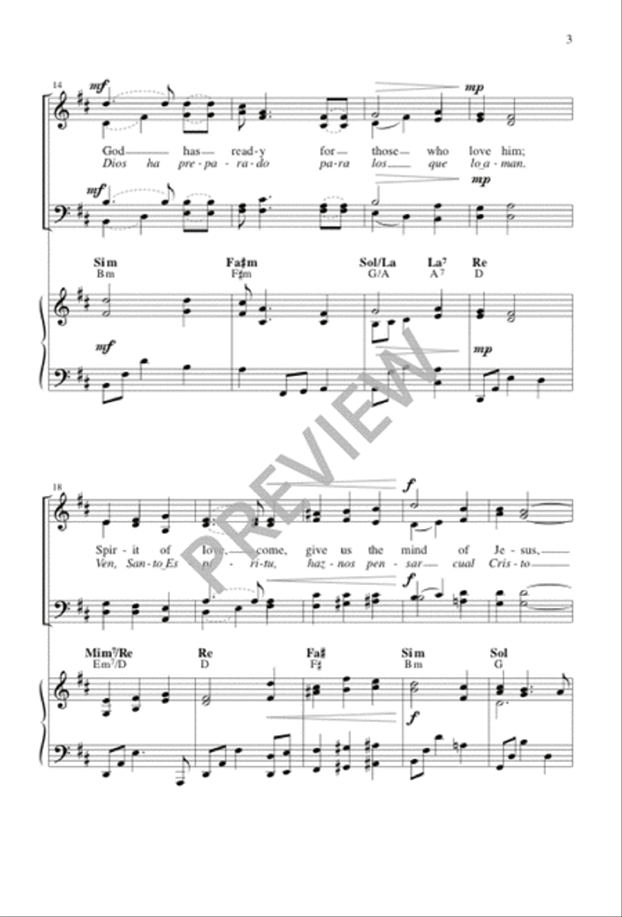 Eye Has Not Seen / Ni Ojo Ni Oído 4-Part scores gallery preview page 3