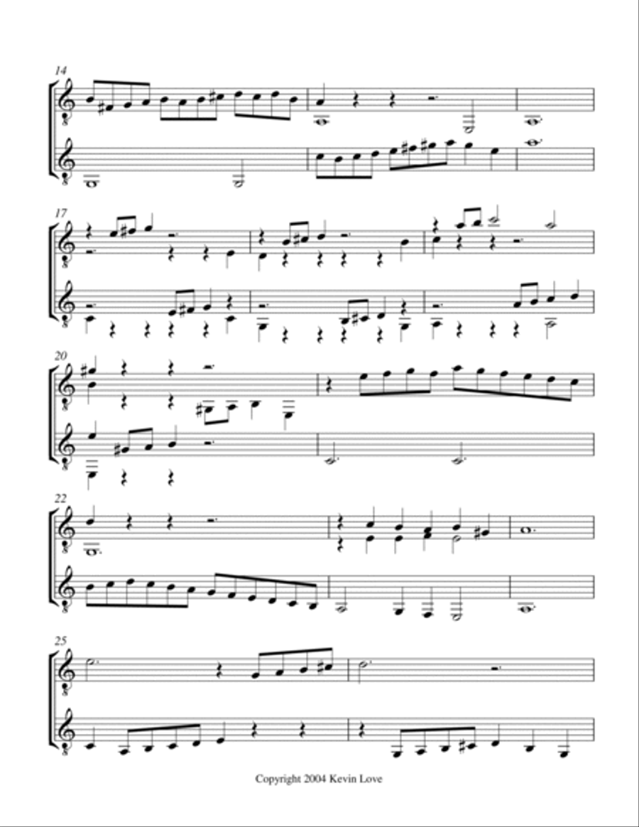 Duelling Vihuelas 1 - 3 (Guitar Duo) - Score and Parts Classical Guitar scores gallery preview page 2
