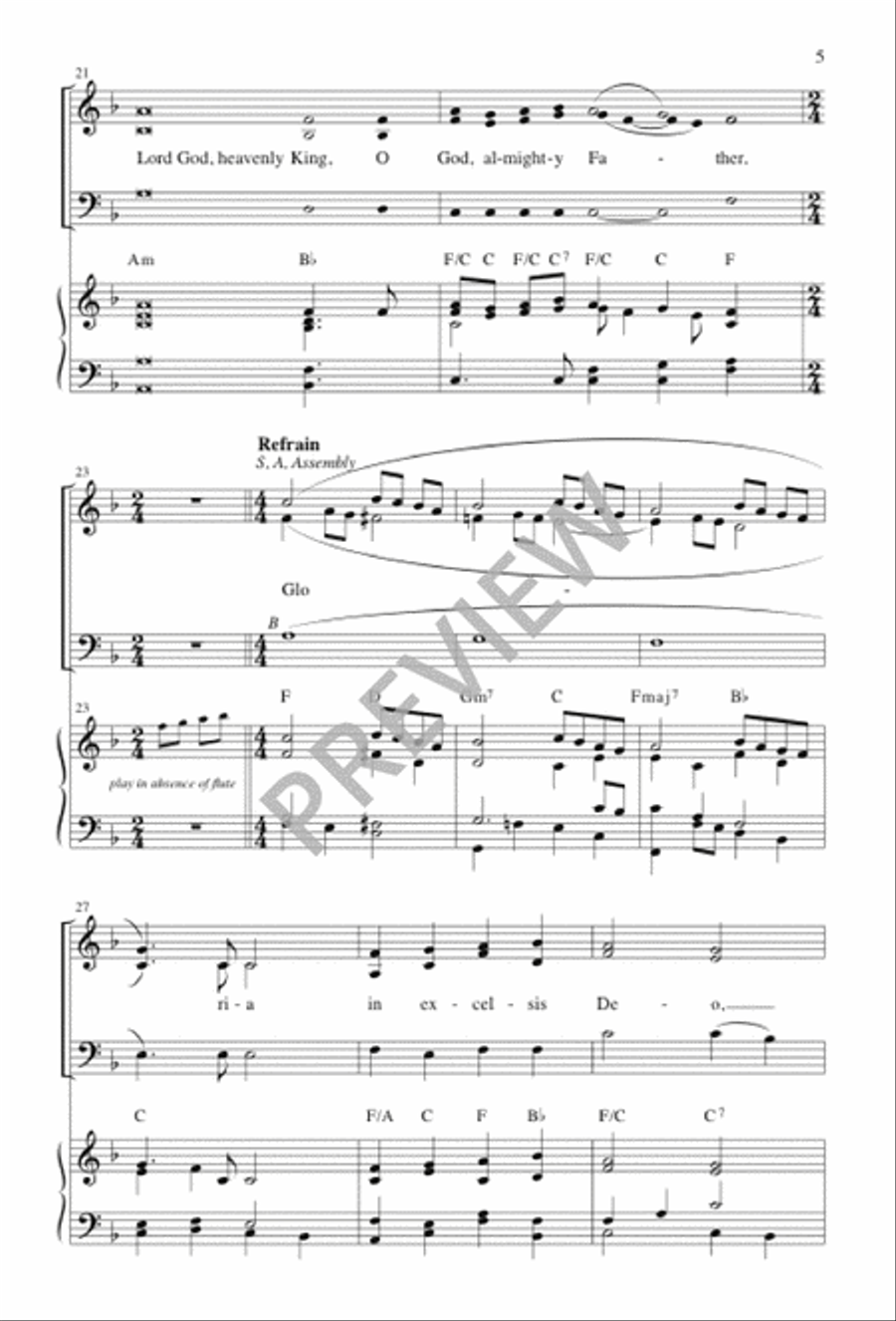 Christmas Gloria Christmas Gloria 3-Part scores gallery preview page 6