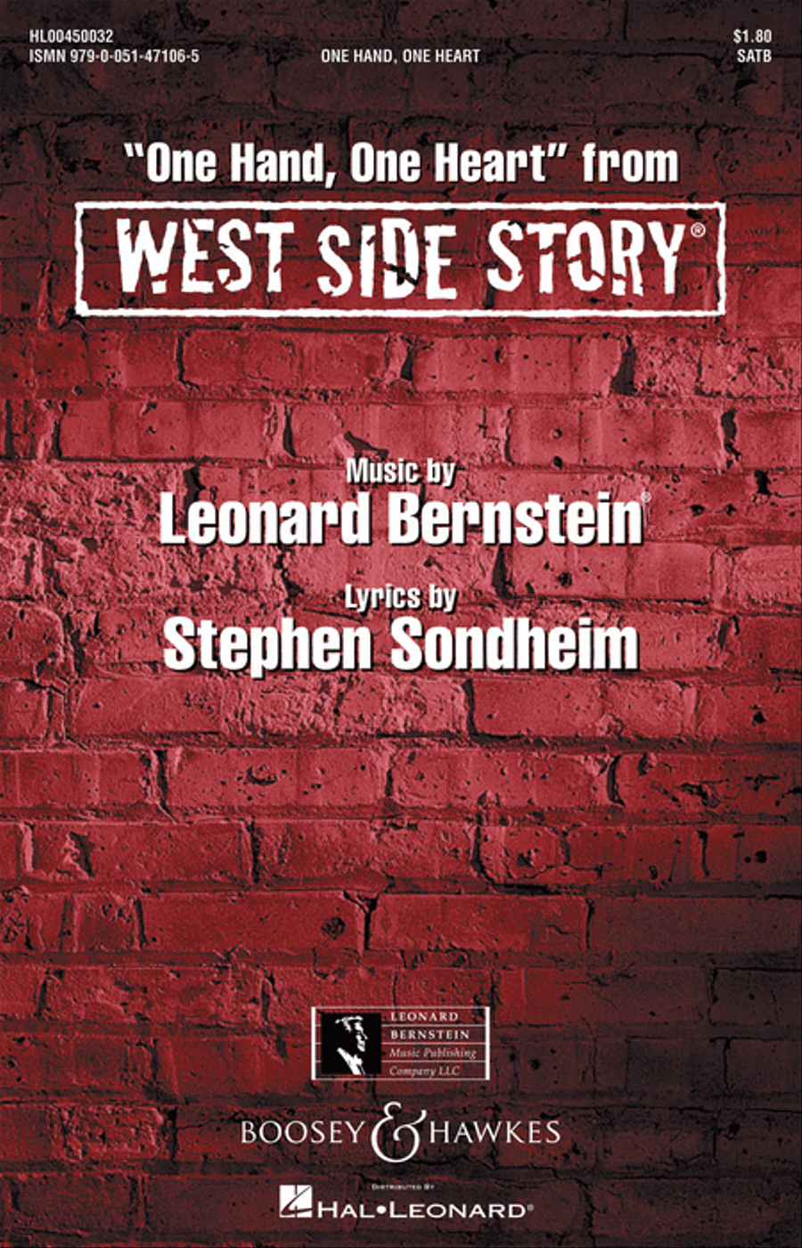 One Hand, One Heart (from West Side Story) 4-Part scores gallery preview page 1