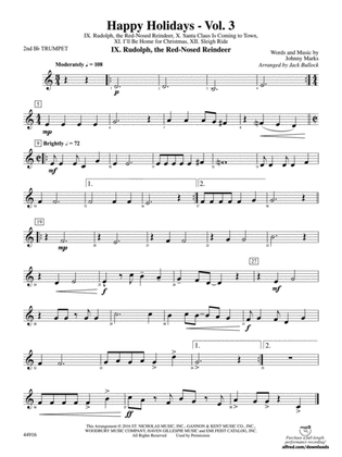 Happy Holidays---Vol. 3: 2nd B-flat Trumpet