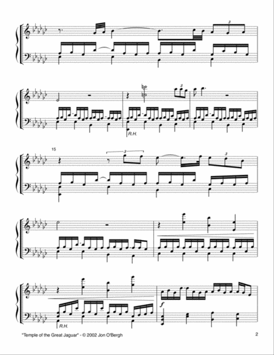 Temple of the Great Jaguar Piano Solo scores gallery preview page 3
