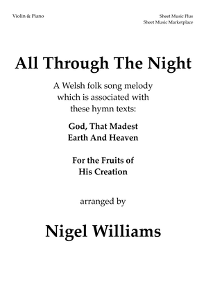 Book cover for All Through The Night, for Violin and Piano