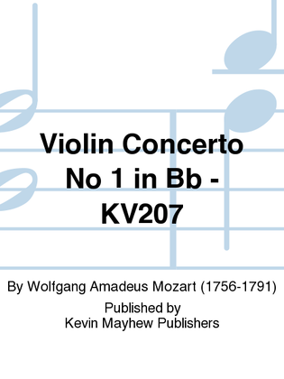 Book cover for Violin Concerto No 1 in Bb - KV207