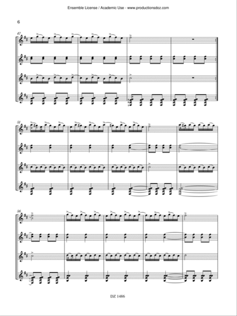 Café turc Guitar Ensemble scores gallery preview page 6