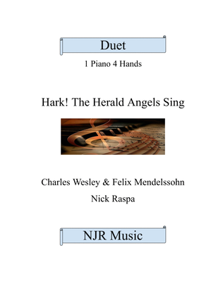 Book cover for Hark! The Herald Angels Sing (1 piano 4 hands) advanced - complete set