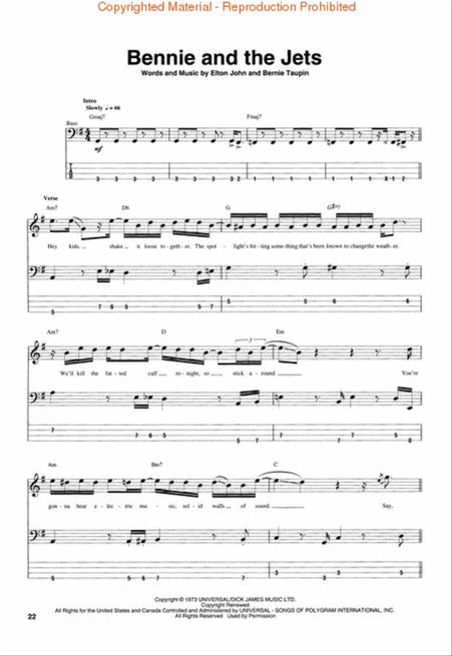 Pop/Rock Bass Bible Electric Guitar scores gallery preview page 3