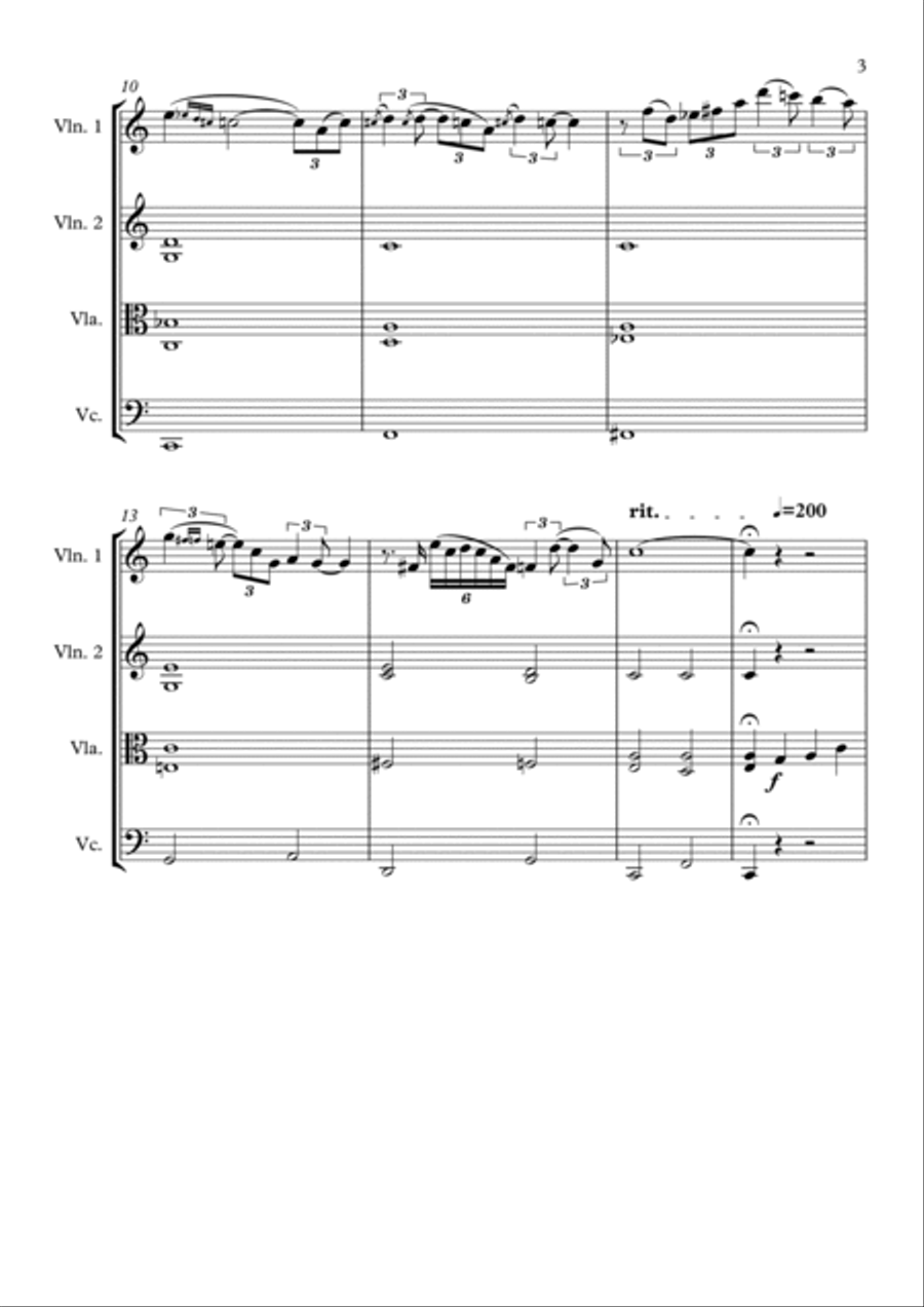 The Bare Necessities String Quartet scores gallery preview page 3