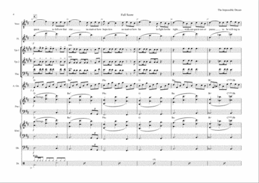 The Impossible Dream The Impossible Dream Flute scores gallery preview page 4