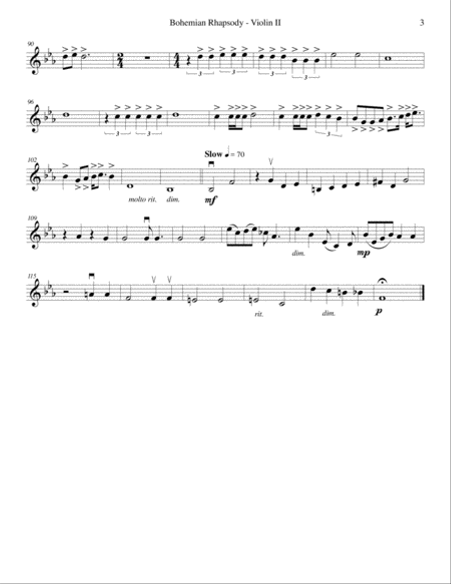 Bohemian Rhapsody Bohemian Rhapsody String Quintet scores gallery preview page 6