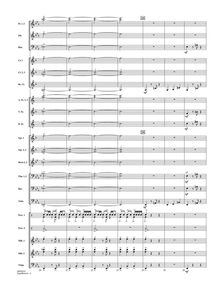 Equilibrium - Conductor Score (Full Score) Concert Band scores gallery preview page 6