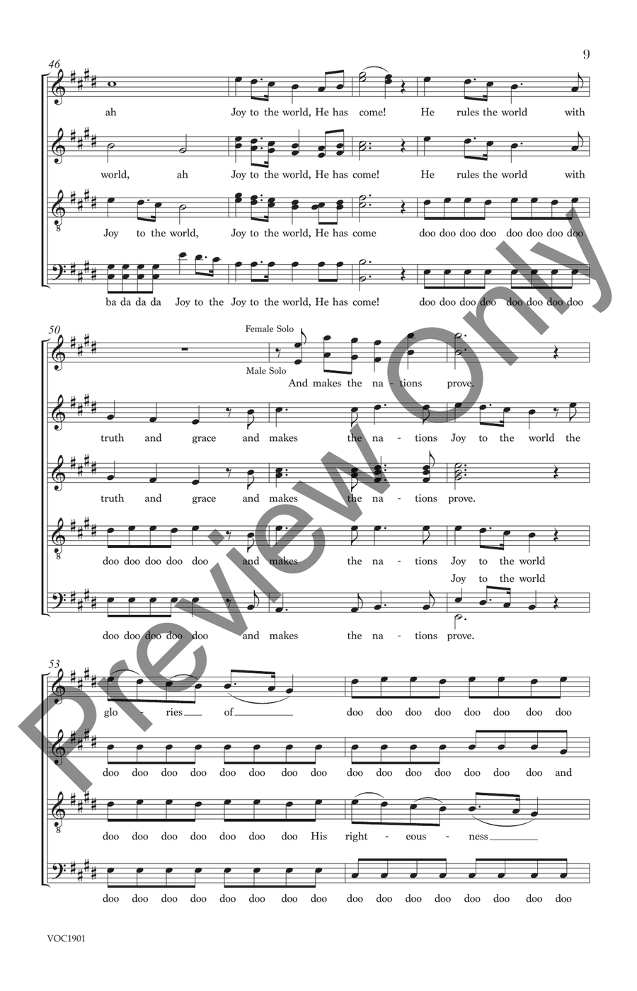 Joy to the World 4-Part scores gallery preview page 8