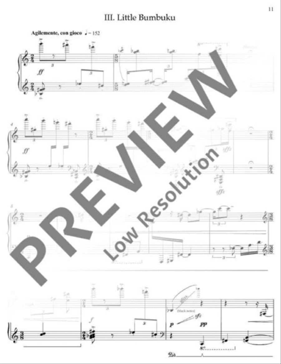 Three Japanese Miniatures Piano Solo scores gallery preview page 14