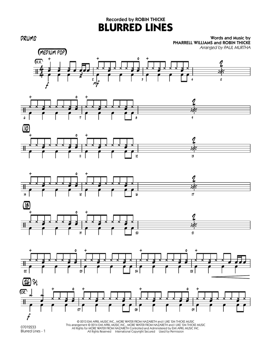 Blurred Lines - Drums