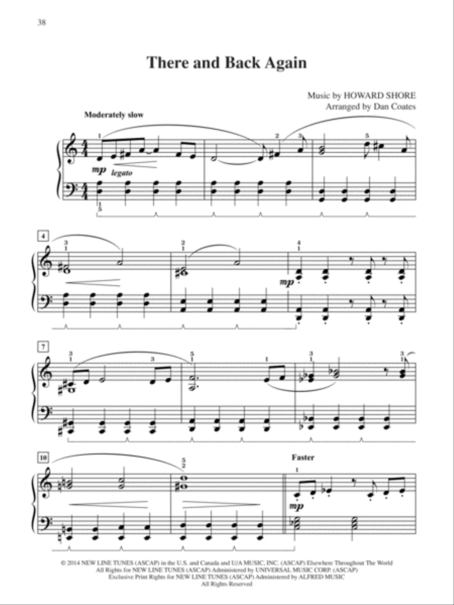 The Hobbit -- The Battle of the Five Armies Easy Piano scores gallery preview page 4