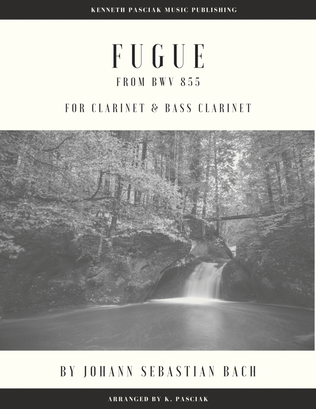 Book cover for Fugue BWV 855 (for Clarinet Duo)